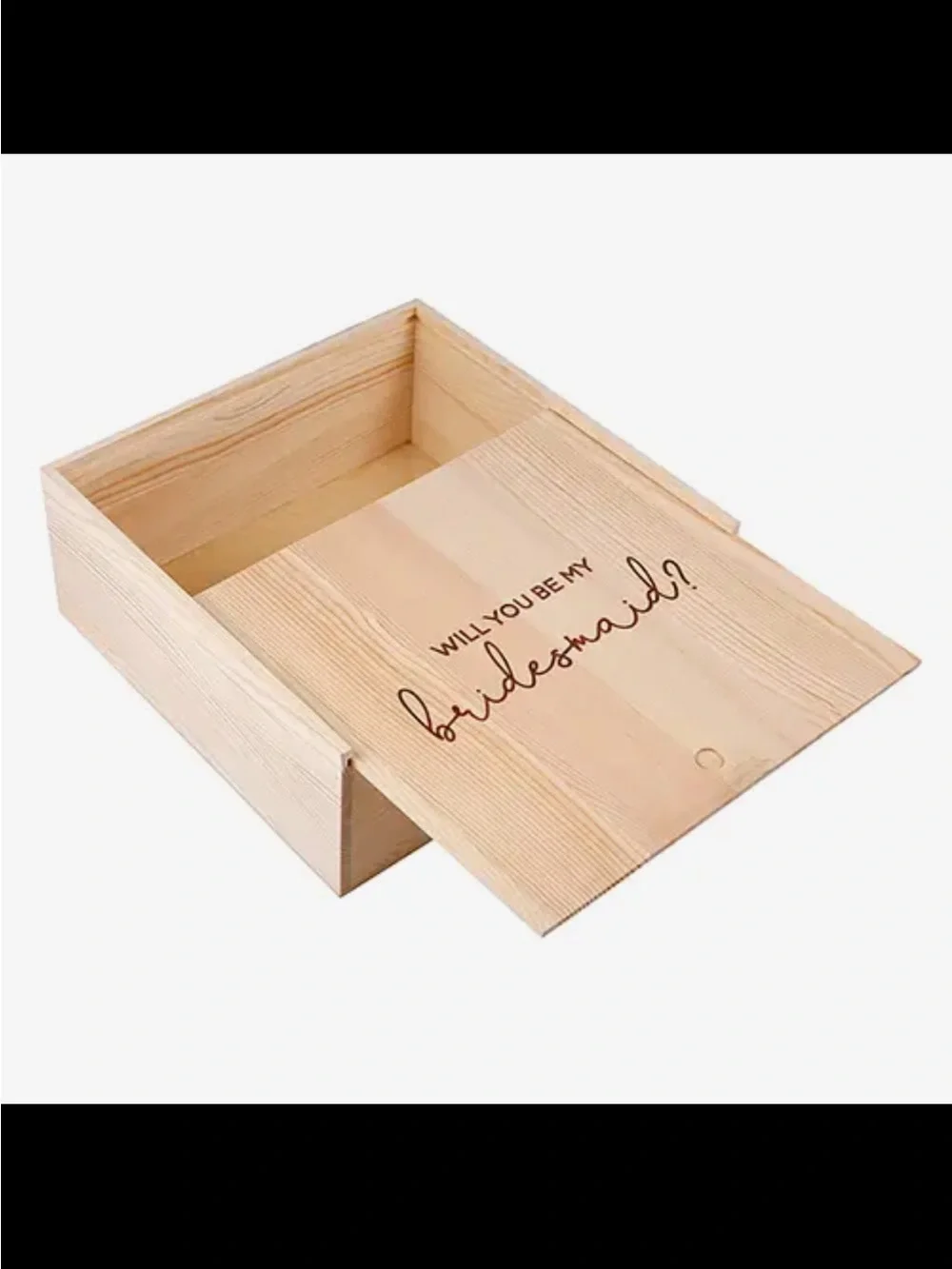 NWT Bridesmaid Proposal Wooden Gift Box